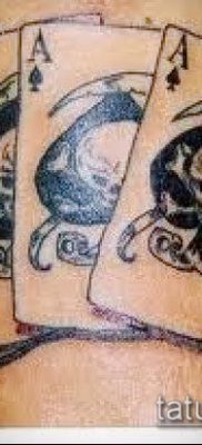 Tetoválás 4 ász (jelentése) - példa egy érdekes tetoválási tervre - 017