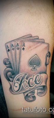 Tetoválás 4 ász (jelentése) - példa egy érdekes tetoválási tervre - 014