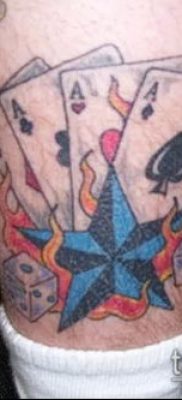 Tetoválás 4 ász (jelentése) - példa egy érdekes tetoválási tervre - 013