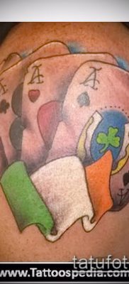 Tattoo 4 ász (jelentése) - egy példa egy érdekes tetoválási tervre - 002