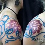 абстракция Tattoo auf der Schulter - Снимка Beispiel für die Zahl 21122015 1