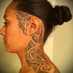 Hals Tattoo Abstraktion - Снимка Beispiel für die Nummer 21122015 1