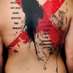 tatouage abstrait sur son dos - un exemple de photo de nombre 21122015 1