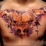 абстракция татуировка на гърдите - пример за снимка от 21122015 # 1