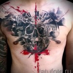 абстракция татуировка на гърдите - снимка пример от 21122015 # 4