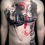 абстракция татуировка на гърдите - пример за снимка от 21122015 # 6