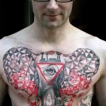 абстракция татуировка на гърдите - пример за снимка от 21122015 # 7