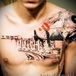 абстракция татуировка на гърдите - пример за снимка от 21122015 # 9