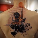 татуировка на абстракция на гърба - пример за снимка от 21122015 No3