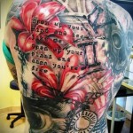 абстракция татуировка на гърба - пример за снимка от 21122015 No9