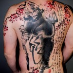 абстракция татуировка на гърба - пример за снимка от 21122015 No11