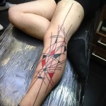 абстракция татуировка на крака - снимка пример от 21122015 No1