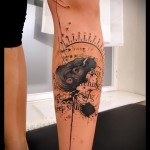 абстракция татуировка на крака - снимка пример от 21122015 No2