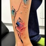 абстракция татуировка на крака - снимка пример от 21122015 No4