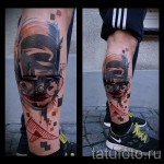 абстракция татуировка на крака - снимка пример от 21122015 No7