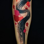 абстракция татуировка на крака - снимка пример от 21122015 No8