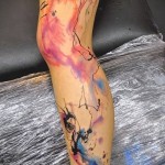 абстракция татуировка на крака - снимка пример от 21122015 No9