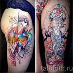 абстракция татуировка на крака - снимка пример от 21122015 No11