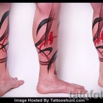 абстракция татуировка на крака - снимка пример от 21122015 No16