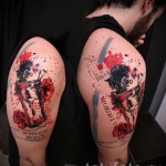 абстракция татуировка на рамо - снимка пример от 21122015 № 16