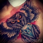 bagoly gyémánttetoválással 1 fotó