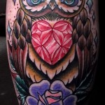 bagoly gyémánttetoválással 3 kép