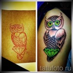 bagoly gyémánttetoválással 5 kép