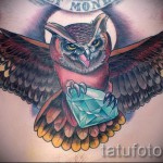 bagoly gyémánttetoválással 6 kép