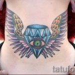 gyémánt tetoválás szárnyakkal 10 fénykép