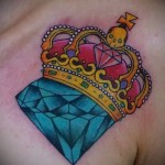 korona és gyémánt tetoválás 1 fotó