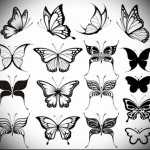 pillangó tetoválás minták