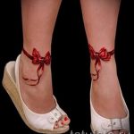 íj tetoválás a lábán - Fotó példa a kész tetoválásra 02052016 2