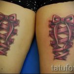 Tattoo -Bögen an den Oberschenkeln - Beispielfoto des fertigen Tätowierung 02052016 5