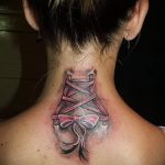 íj tetoválás a nyakon - fotó példa a kész tetoválásra 02052016 5