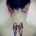 íj tetoválás a nyakon - fotó példa a kész tetoválásra 02052016 7