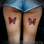 tetoválás íjak a lábakon a hátsó fényképen - fotó példa a kész tetoválásra 02052016 7