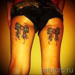 tetoválás íjak a lábakon hátsó fotó - fotó példa a kész tetoválásra 02052016 27