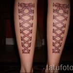 tetoválás íjak a lábakon hátsó fotó - fotó példa a kész tetoválásra 02052016 37