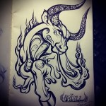 dizajna tetovaža bikova