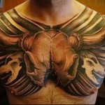 tetovaža bikove lubanje