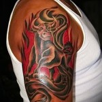 Tetovaža bika na ruci