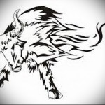 Bika Beats Horns - Bull Tattoo Sketch