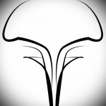 hűvös változata a bika szimfóliájának vékony vonalakkal - bika tetoválás vázlata