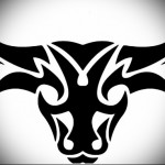 bika absztrakt minták - vázlat bika tetoválás