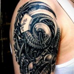 biomechanikai tetoválás férfiaknak 10.10.2019 №012 - biomechanikai tetoválás -