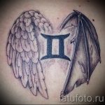 Fotó - tatouage jumeaux Ange et démon option - 1018 tatufoto.ru