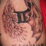 Fotó - tetováló ikrek Angyal és démon - 1033 -as opció tatufoto.ru