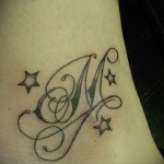 tetoválás betű m - fotó a kész tetoválásról - 20122015 № 10