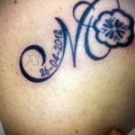 tetoválás betű m - fotó a kész tetoválásról - 20122015 № 17