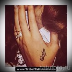 tetoválás betű m - fotó a kész tetoválásról - 20122015 № 20